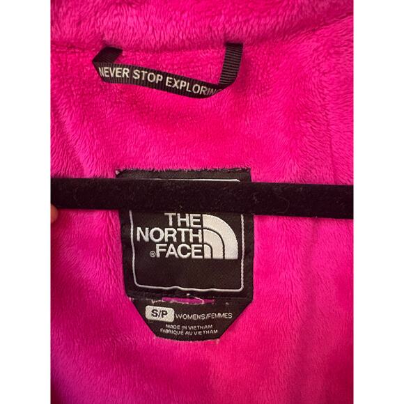 THE NORTH FACE Ruby Raschel Jacket Coat Gray Windfall Pink Fleece Lined Sz S - Picture 2 of 8